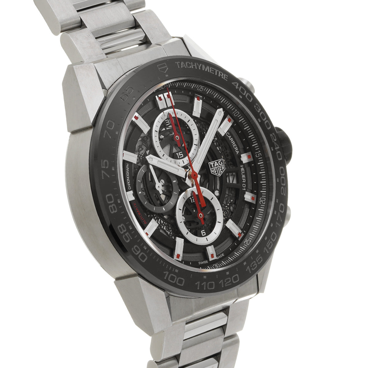 CARRERA CALIBRE HEUER 01 Chronograph CAR2A1W.BA0703 Skeleton TAG HEUER Men's [Pre-Owned].