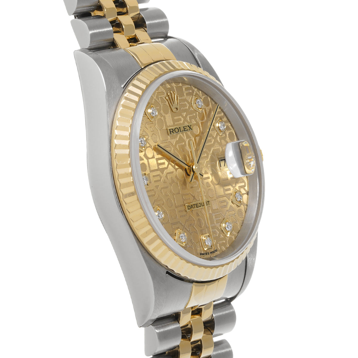 16233G Datejust P (made around 2001) Champagne Computer/Diamond ROLEX Men's [Pre-Owned].