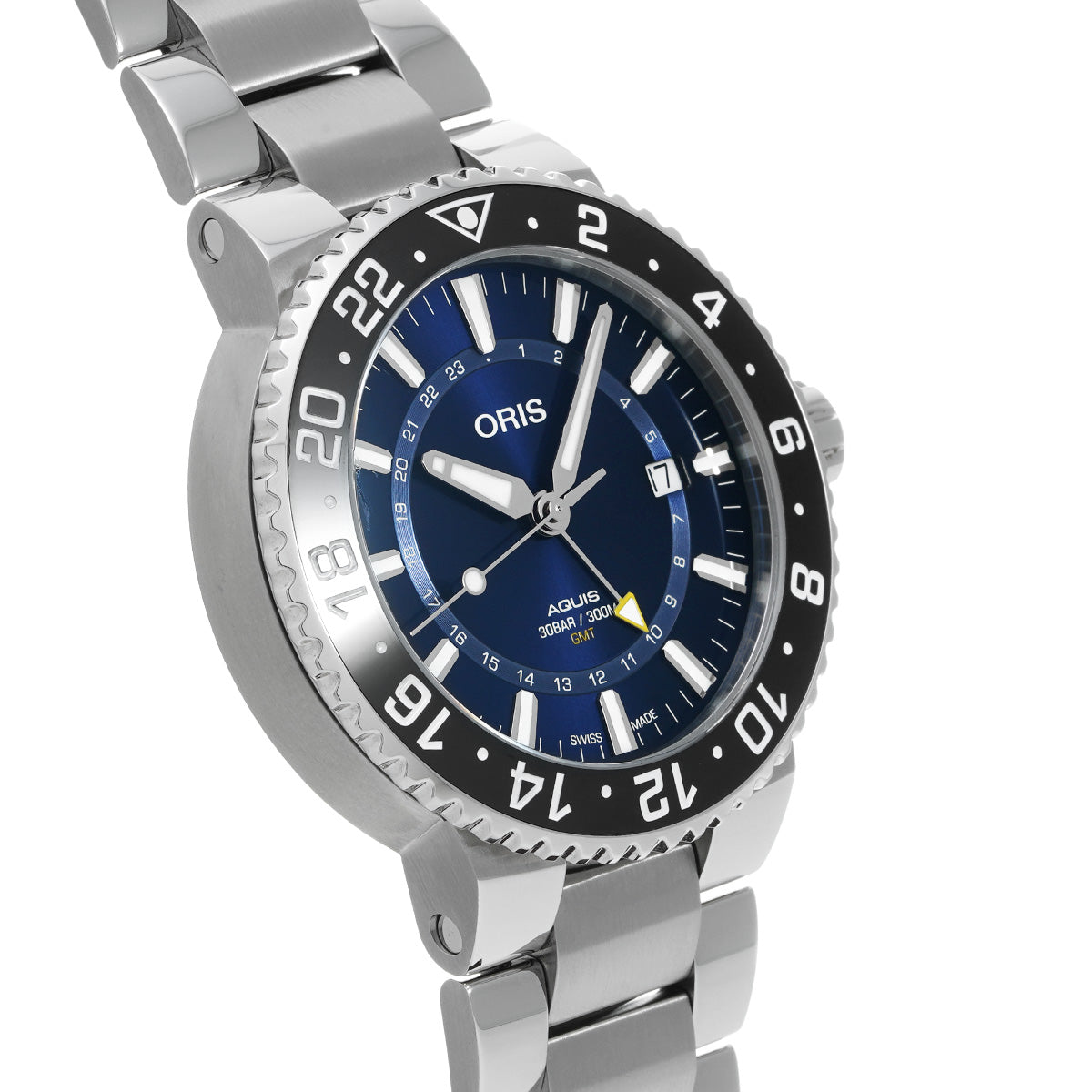 Aquis GMT Date 01 798 7754 4135-07 8 24 05PEB Blue ORIS Men's [pre-owned].