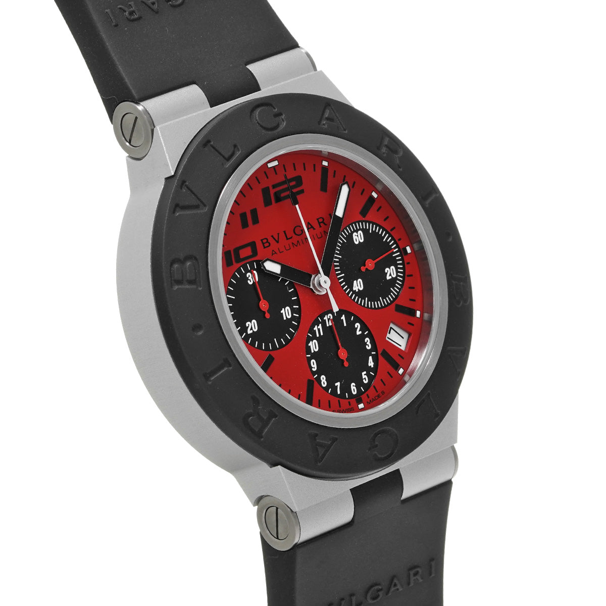 Aluminum Chronograph DUCATI BB40ATCH Red/Black BVLGARI Men's [Pre-Owned].