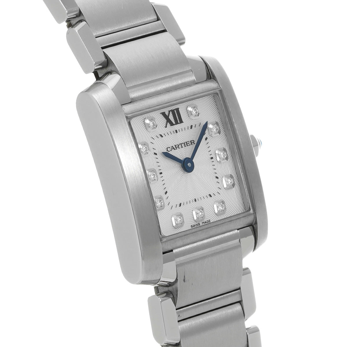 Tank Francaise SM WE110006 Silver / Diamonds CARTIER Ladies [Pre-owned]