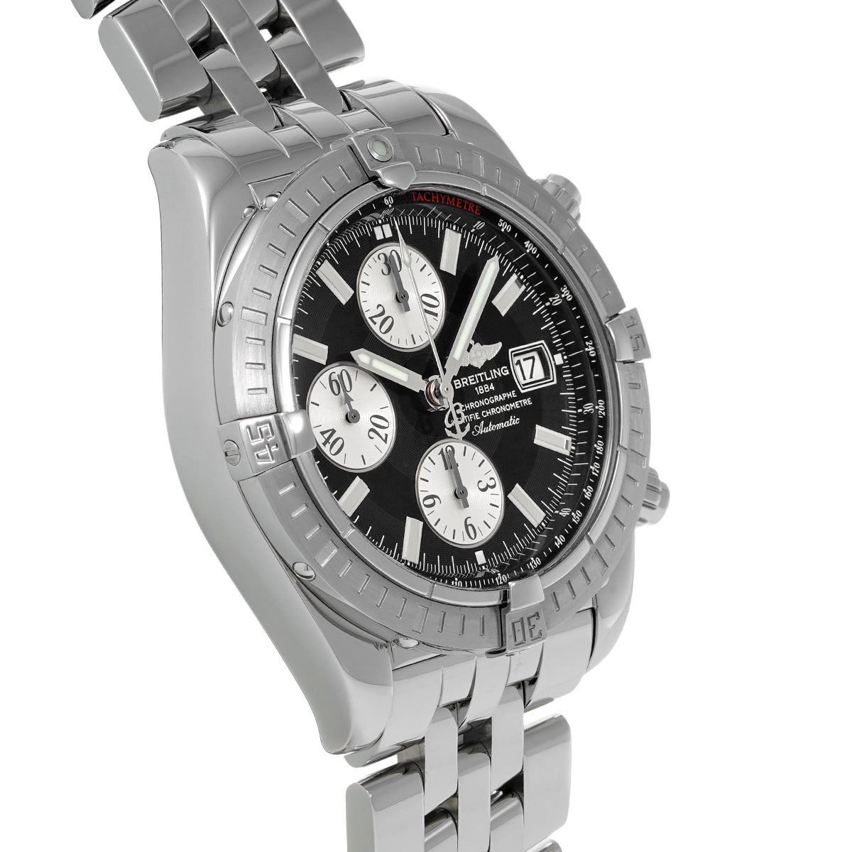 Chronomat Evolution A156B19PA Black/Silver BREITLING Men's [Pre-Owned]