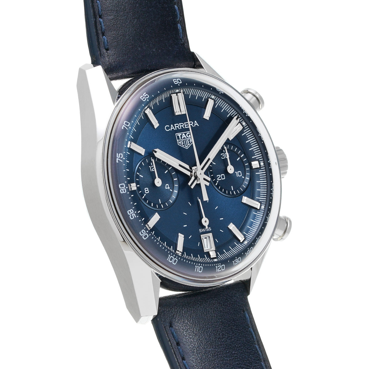 CARRERA Calibre TH20-00 Chronograph CBS2212.FC6535 Blue TAG HEUER Men's [Pre-Owned]