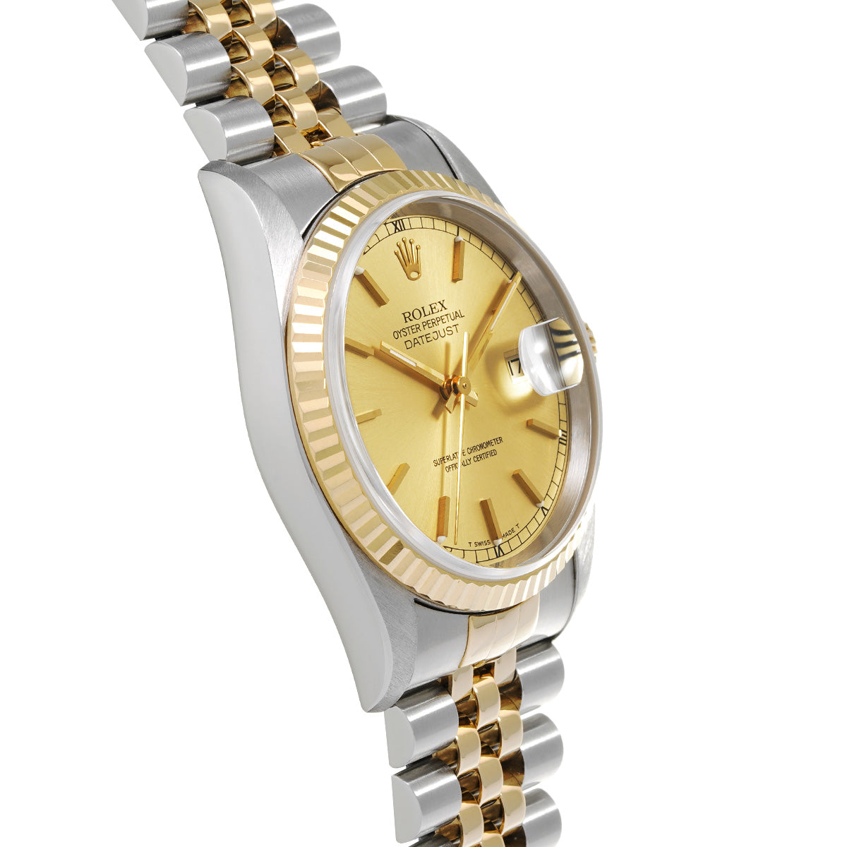 Datejust 16233 T (manufactured circa 1996) Champagne ROLEX Men's [Pre-Owned].