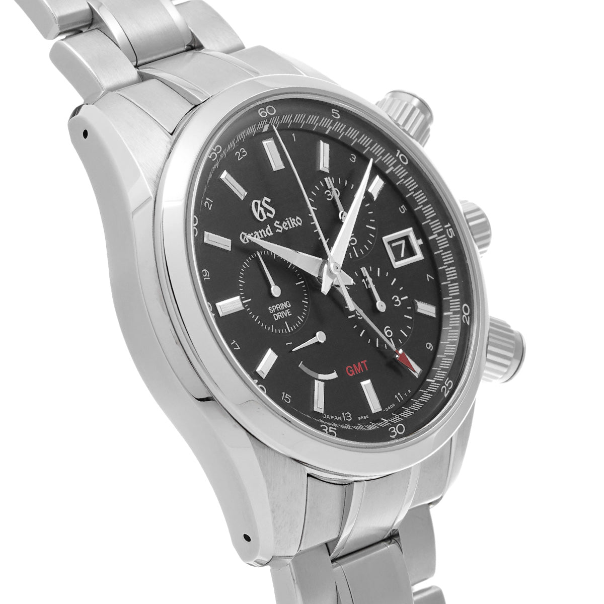 Sport Collection Spring Drive Chronograph GMT SBGC203 Black Grand Seiko Men's [Pre-Owned].