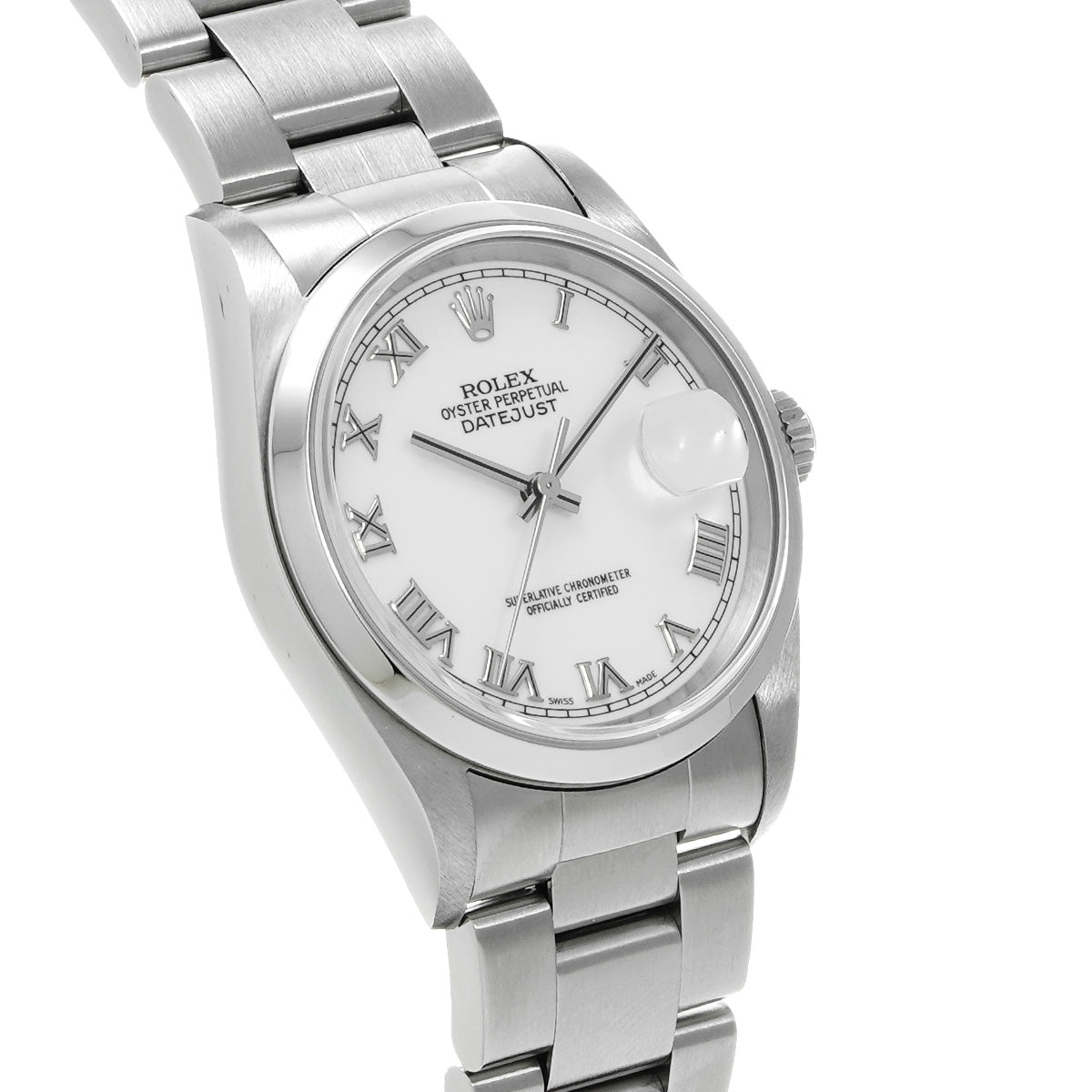 DATE JUST 16200 F (manufactured circa 2003) White ROLEX Men's [Pre-Owned].