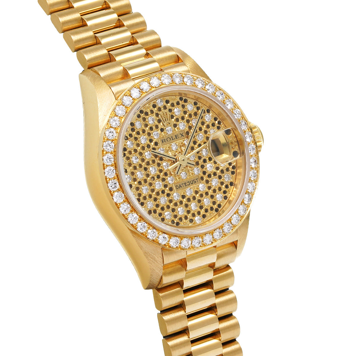 DATE JUST 69138ZE E (manufactured circa 1990) Champagne/Diamond ROLEX Ladies [Pre-Owned].