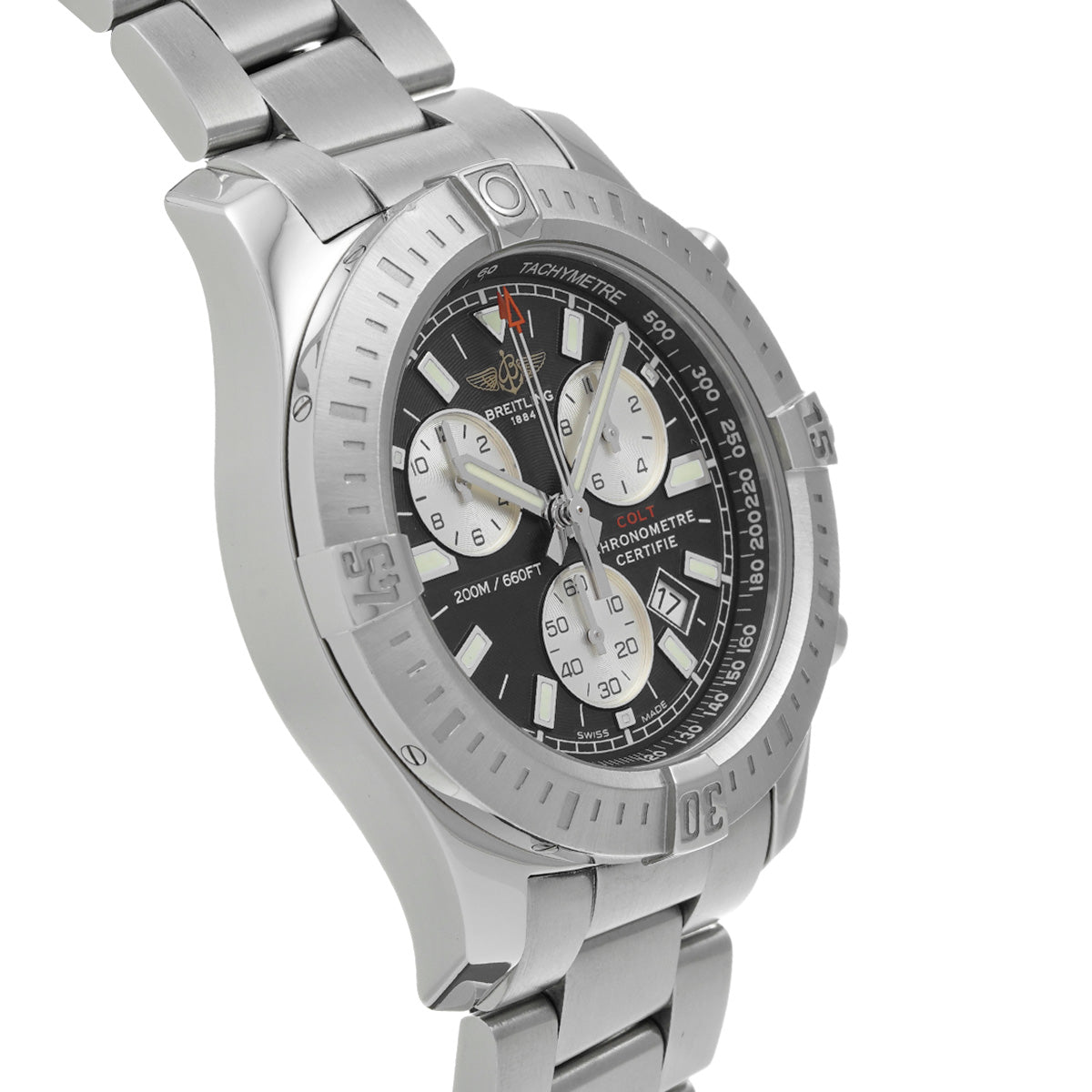 Corto Chronograph A7338811/BD43 Black/Silver BREITLING Men's [Pre-Owned].