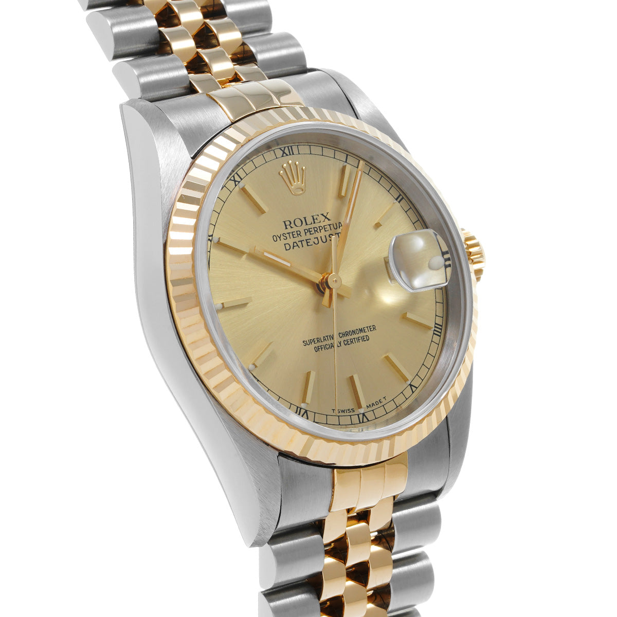 Datejust 16233 T (manufactured circa 1997) Champagne ROLEX Men's [Pre-Owned].
