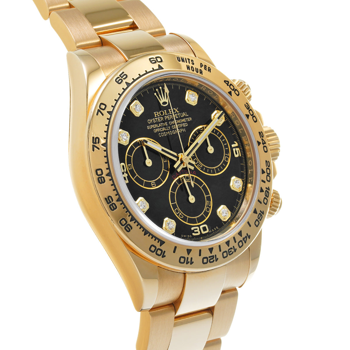 Cosmograph Daytona 116508G Random Serial Black/Diamond ROLEX Men's [Pre-Owned].