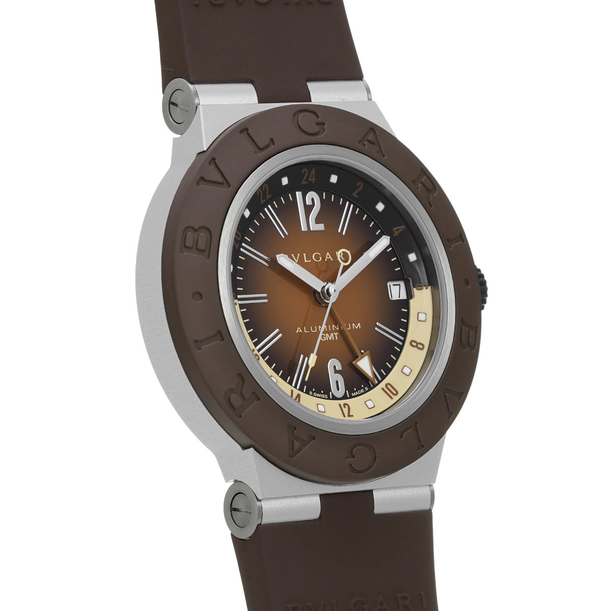 Aluminum GMT Fender Limited Edition 104117 Brown Gradation/Brown/Cream BVLGARI Men's [New]