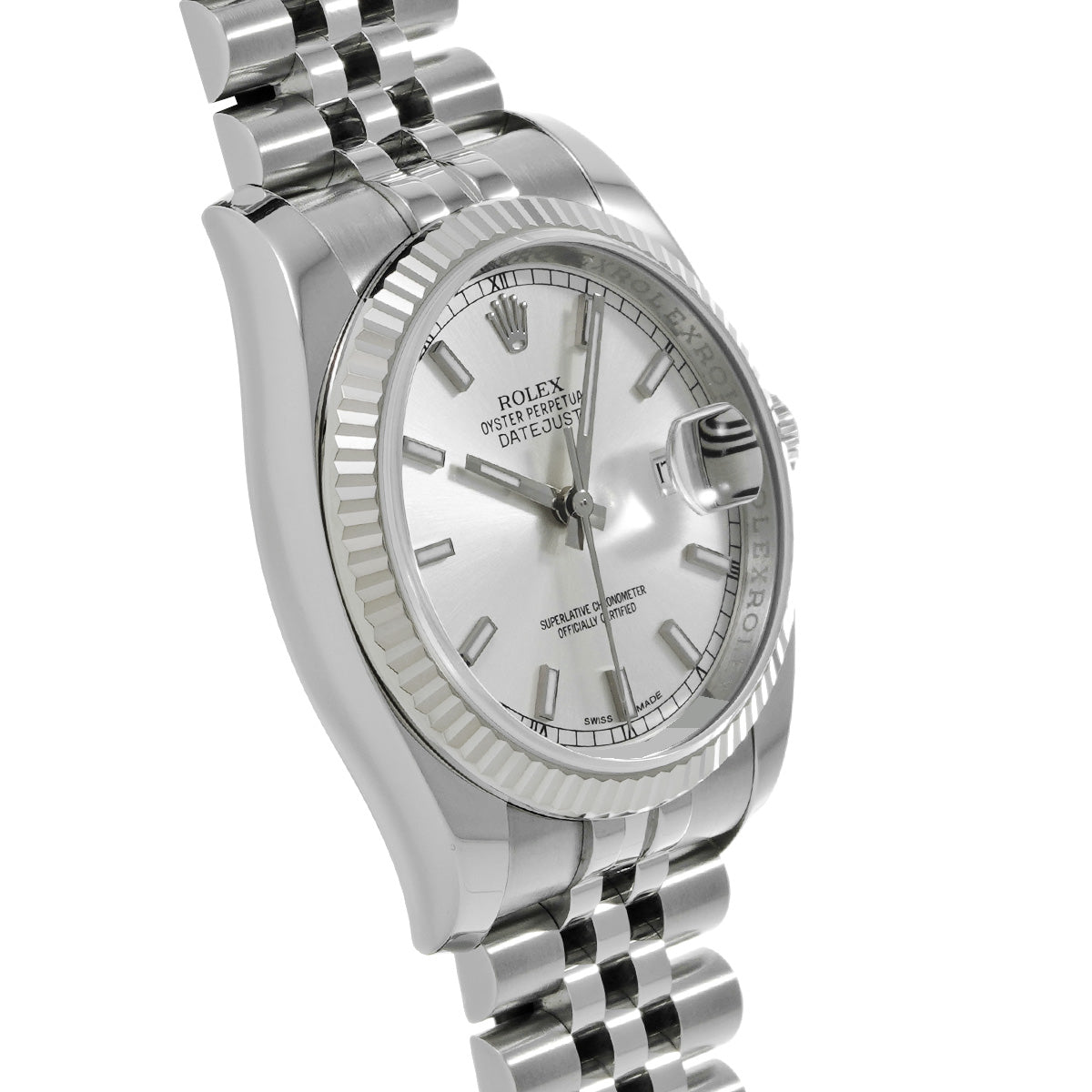 DATE JUST 116234 G (manufactured circa 2011) Silver ROLEX Men's [Pre-Owned].