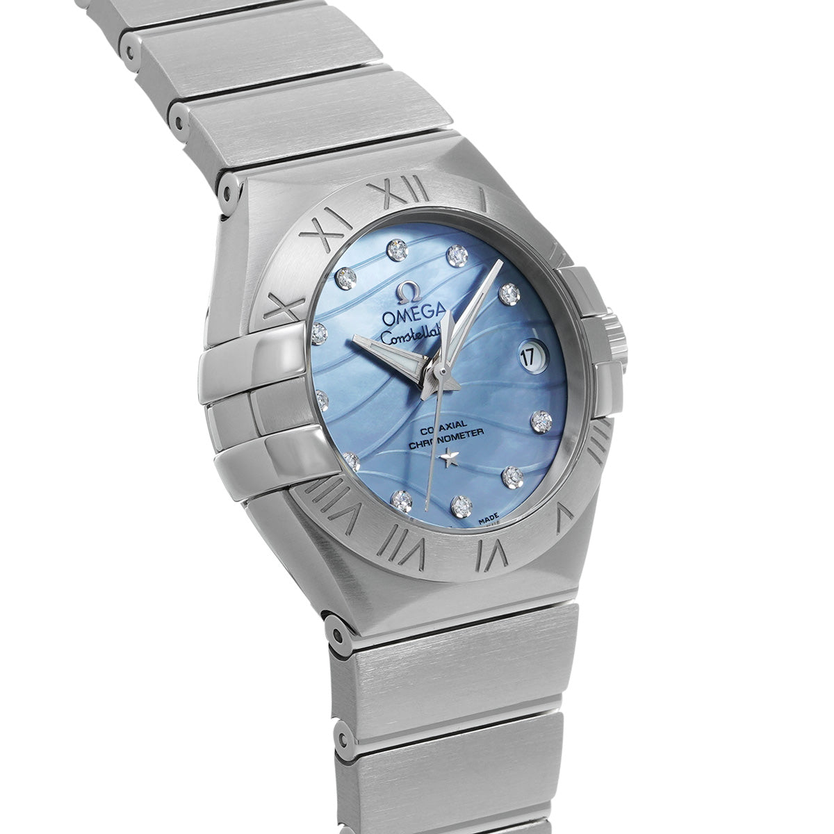 Constellation Co-Axial 123.10.27.20.57.001 Blue MOP/Diamond OMEGA Ladies [New]