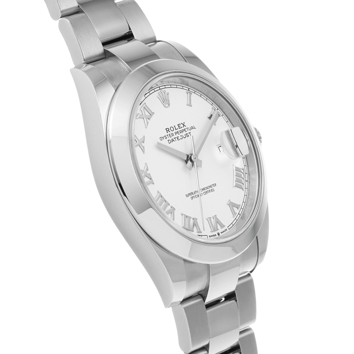 DATE JUST 41 126300 Random Serial White ROLEX Men's [Pre-Owned].