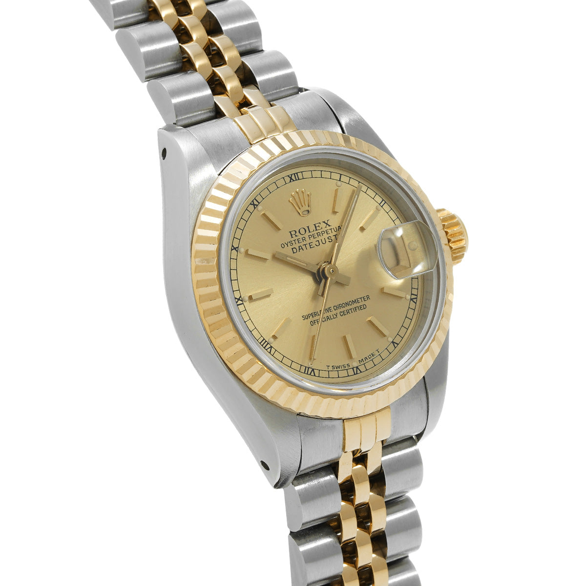 DATE JUST 69173 L (manufactured circa 1989) Champagne ROLEX Ladies [Pre-Owned].