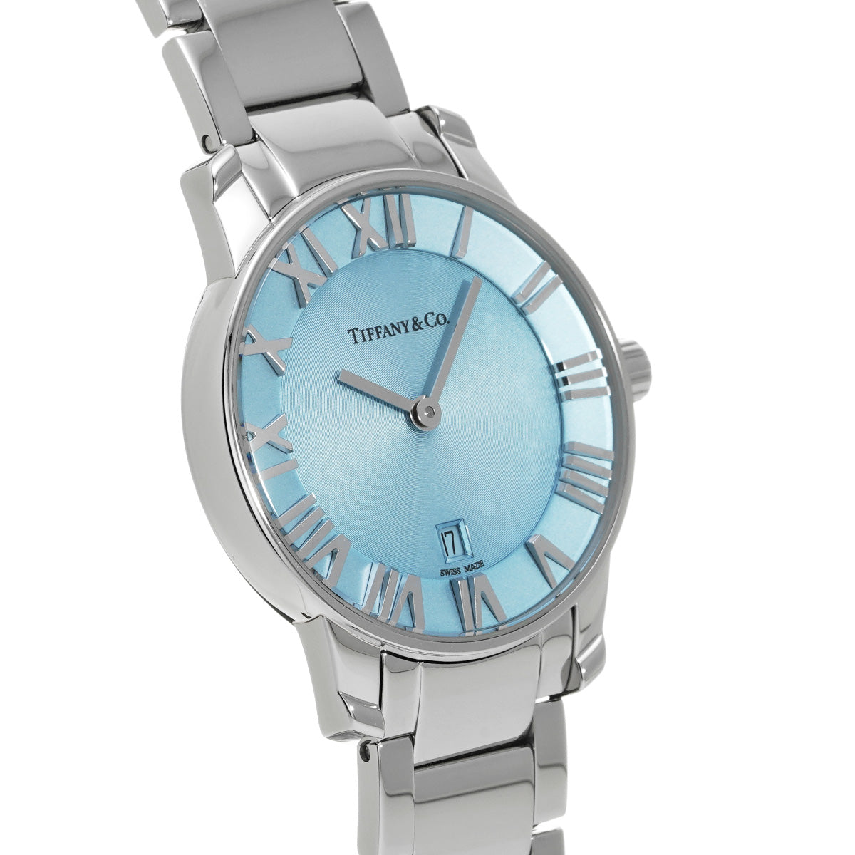37447188 Atlas 2 Hand 29mm Ice Blue TIFFANY &amp; Co. ladies [pre-owned].