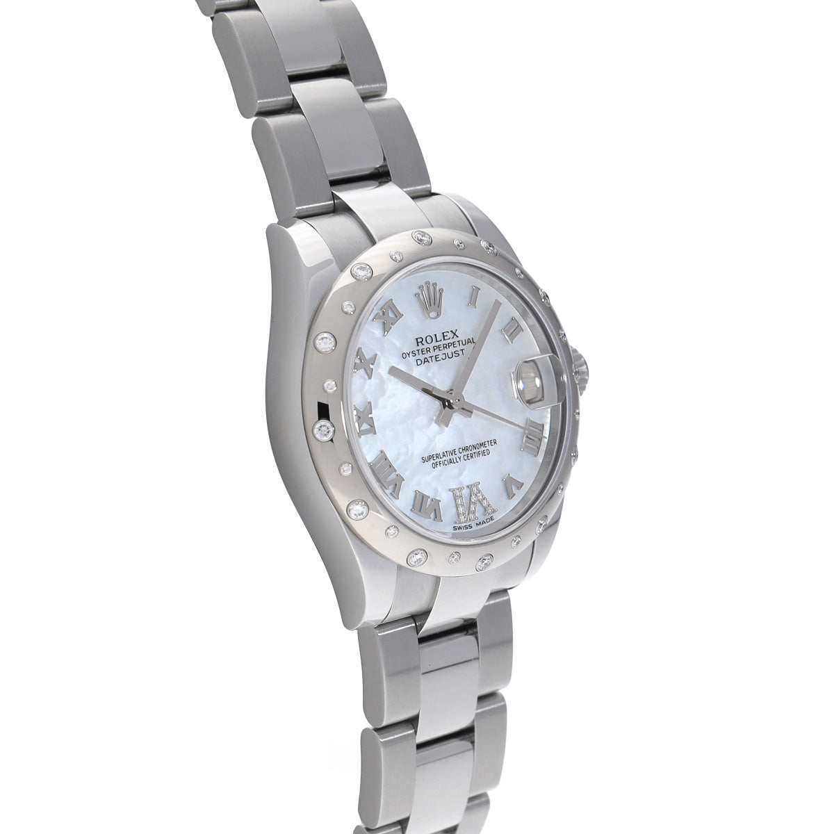 DATE JUST 178344NR Random Serial White MOP/Diamond ROLEX Unisex [Pre-Owned].