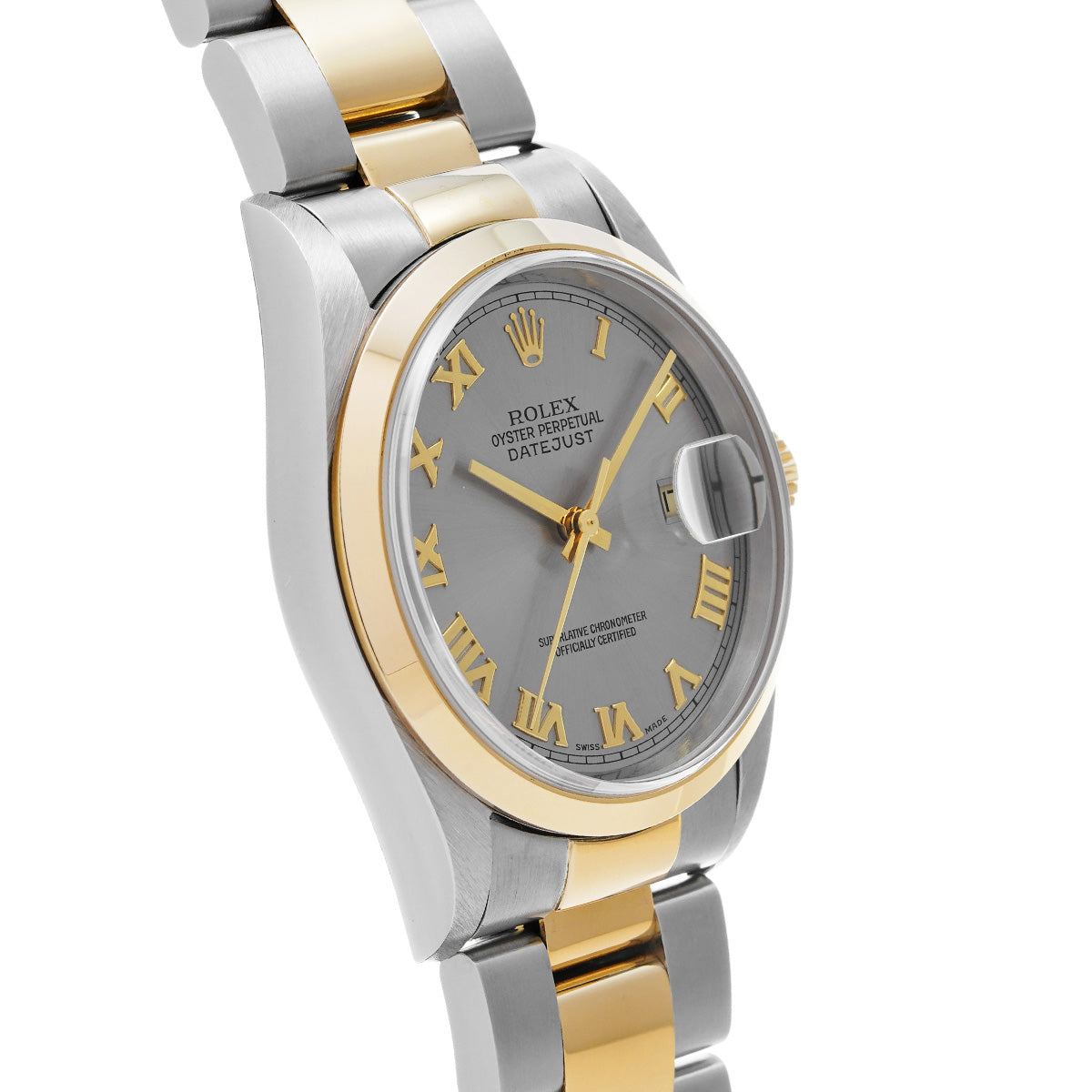 DATE JUST 16203 T (manufactured circa 1995) Gray ROLEX Men's [Pre-Owned].
