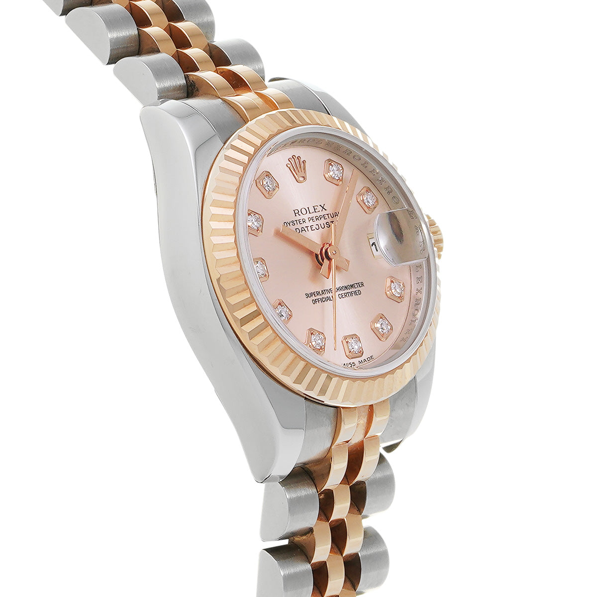 DATE JUST 179171G (manufactured circa 2005) Pink/Diamond ROLEX Ladies [Pre-Owned].