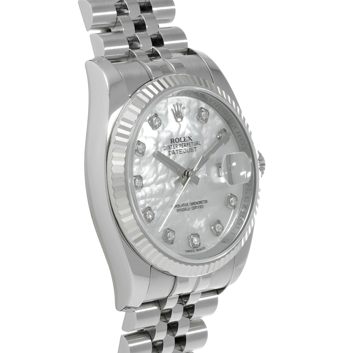 Datejust 36 116234NG Random Serial White MOP/Diamond ROLEX Men's [Pre-Owned].