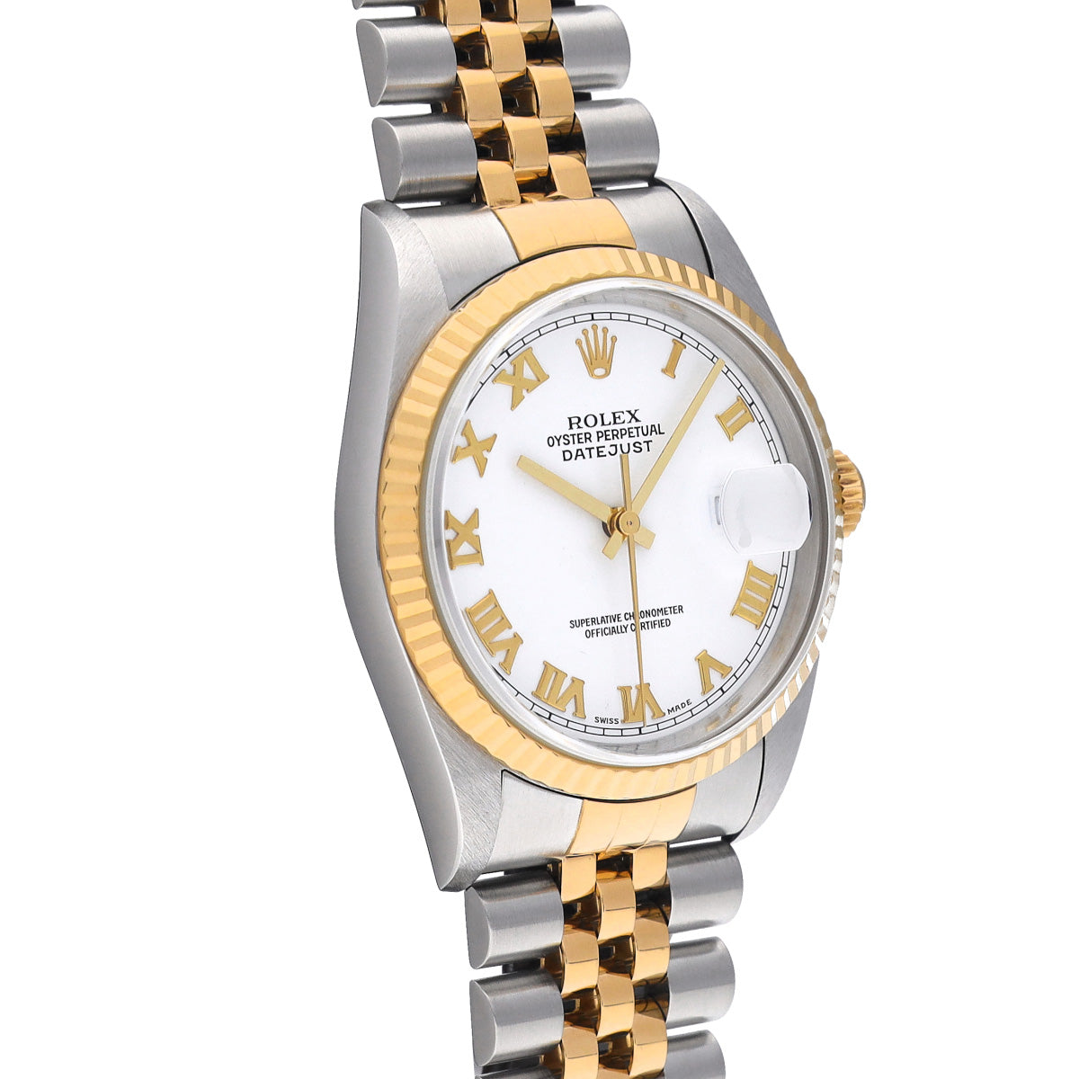 DATE JUST 16233 P (made around 2000) White ROLEX Men's [Pre-Owned].