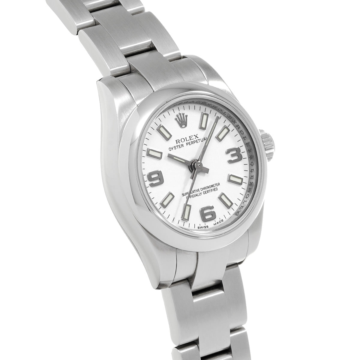 Oyster Perpetual 26 176200 Z (manufactured circa 2006) White ROLEX Ladies [Pre-Owned].