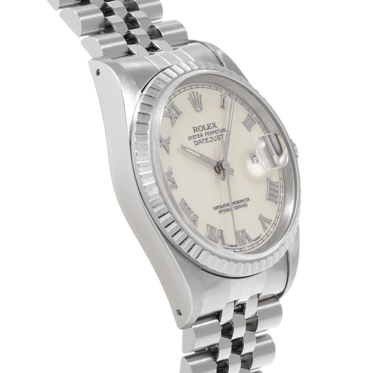 DATE JUST 16220 X (manufactured circa 1991) Ivory ROLEX Men's [Pre-Owned].