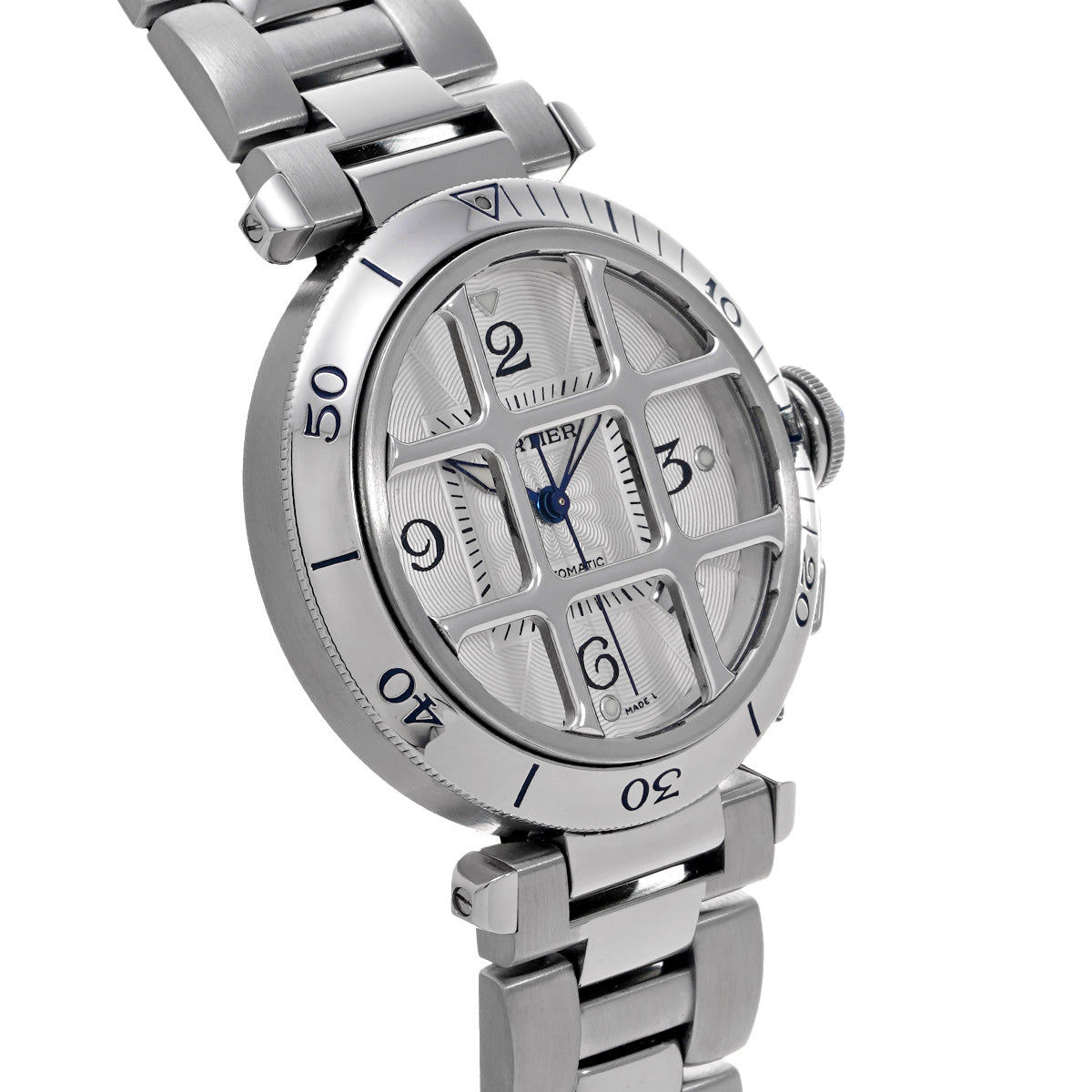 Pasha 38 grid W3104055 Silver CARTIER Unisex [Pre-owned].