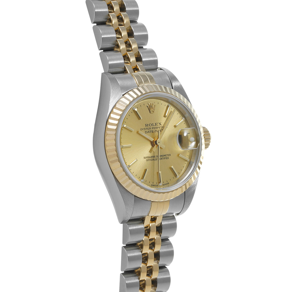 DATE JUST 79173 P (manufactured circa 2000) Champagne ROLEX Ladies [Pre-Owned].