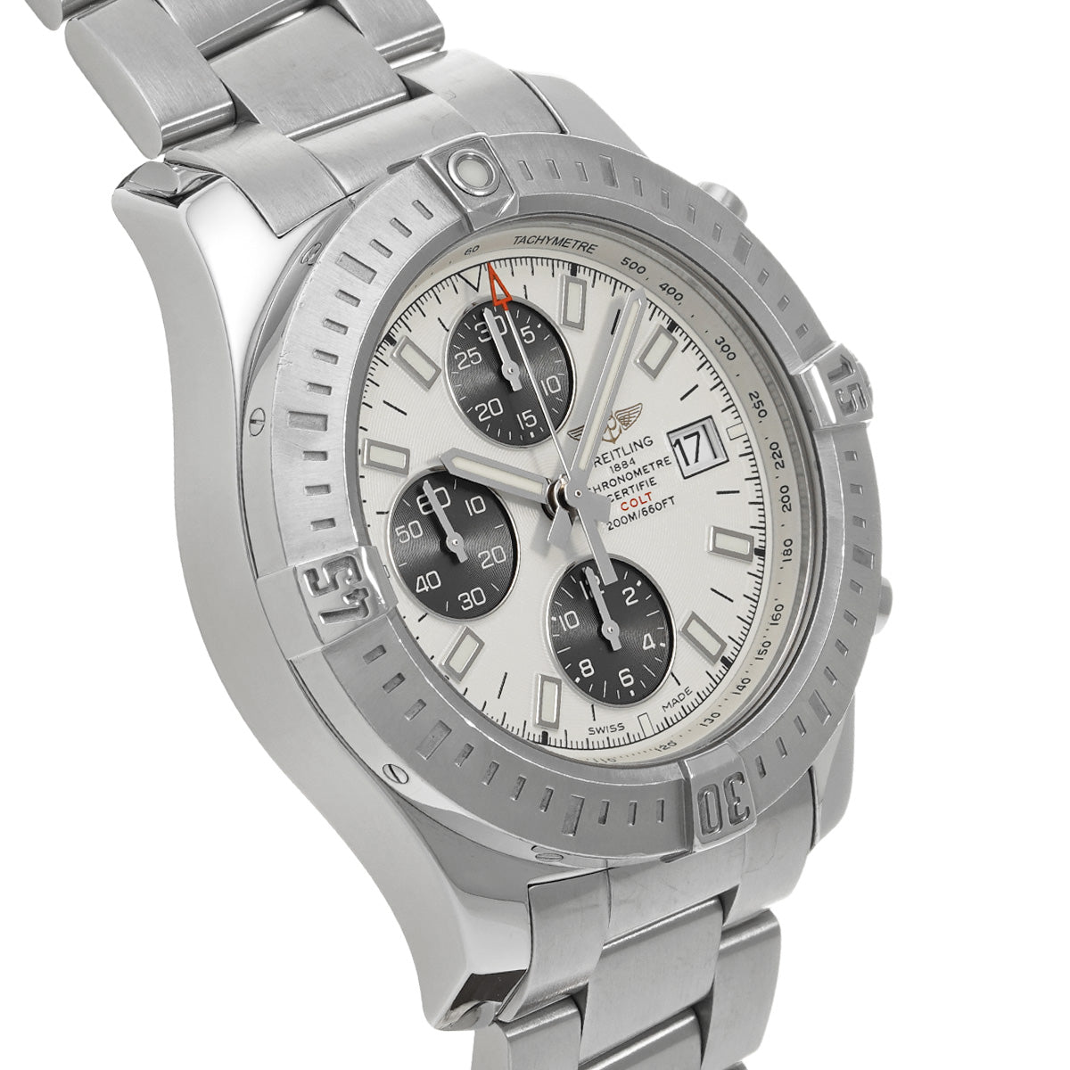 Corto Chronograph Automatic A1338811/G804 Silver/Gray BREITLING Men's [Pre-Owned].