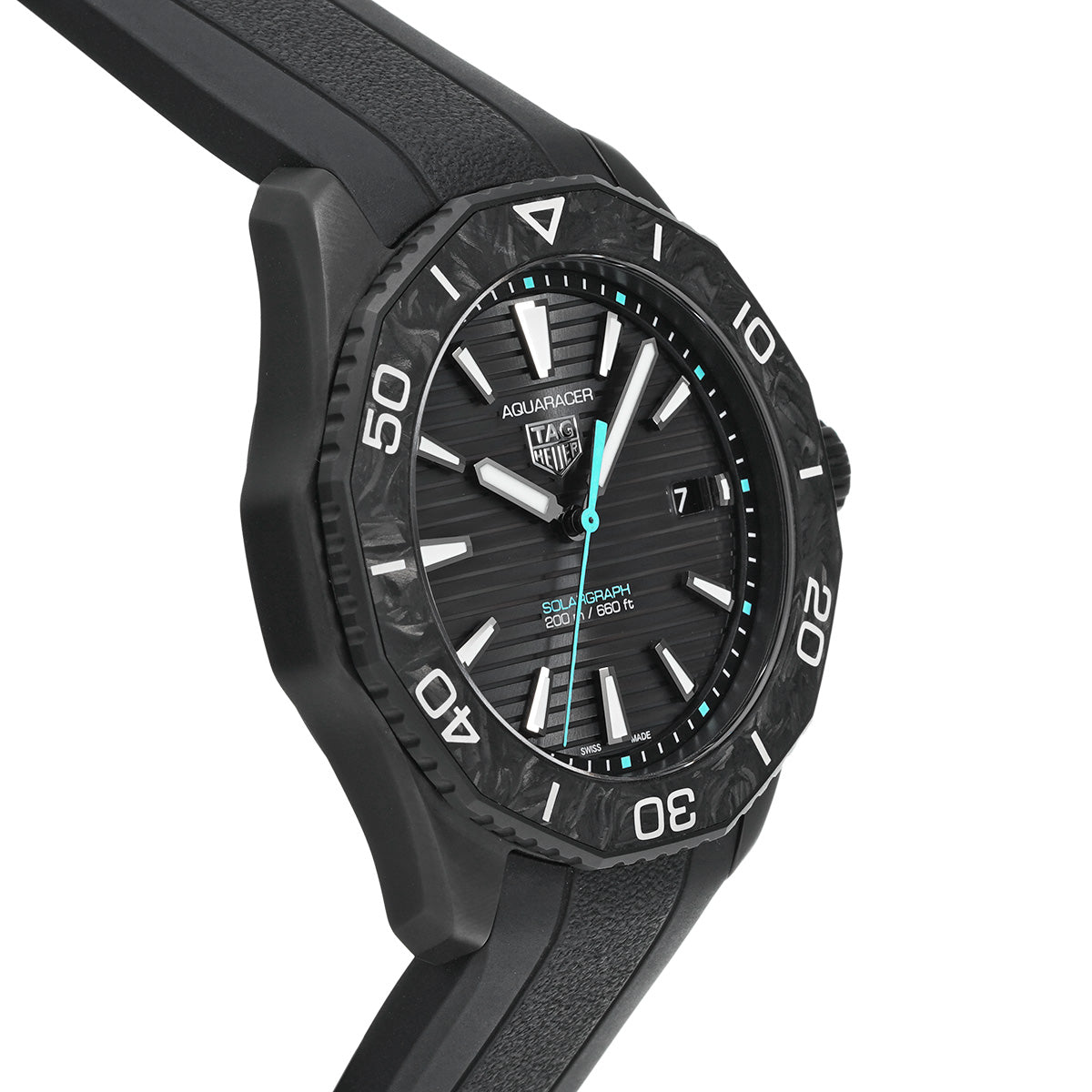 Aquaracer Professional 200 Solar Graph WBP1112.FT6199 Black TAG HEUER Men's [Pre-Owned]