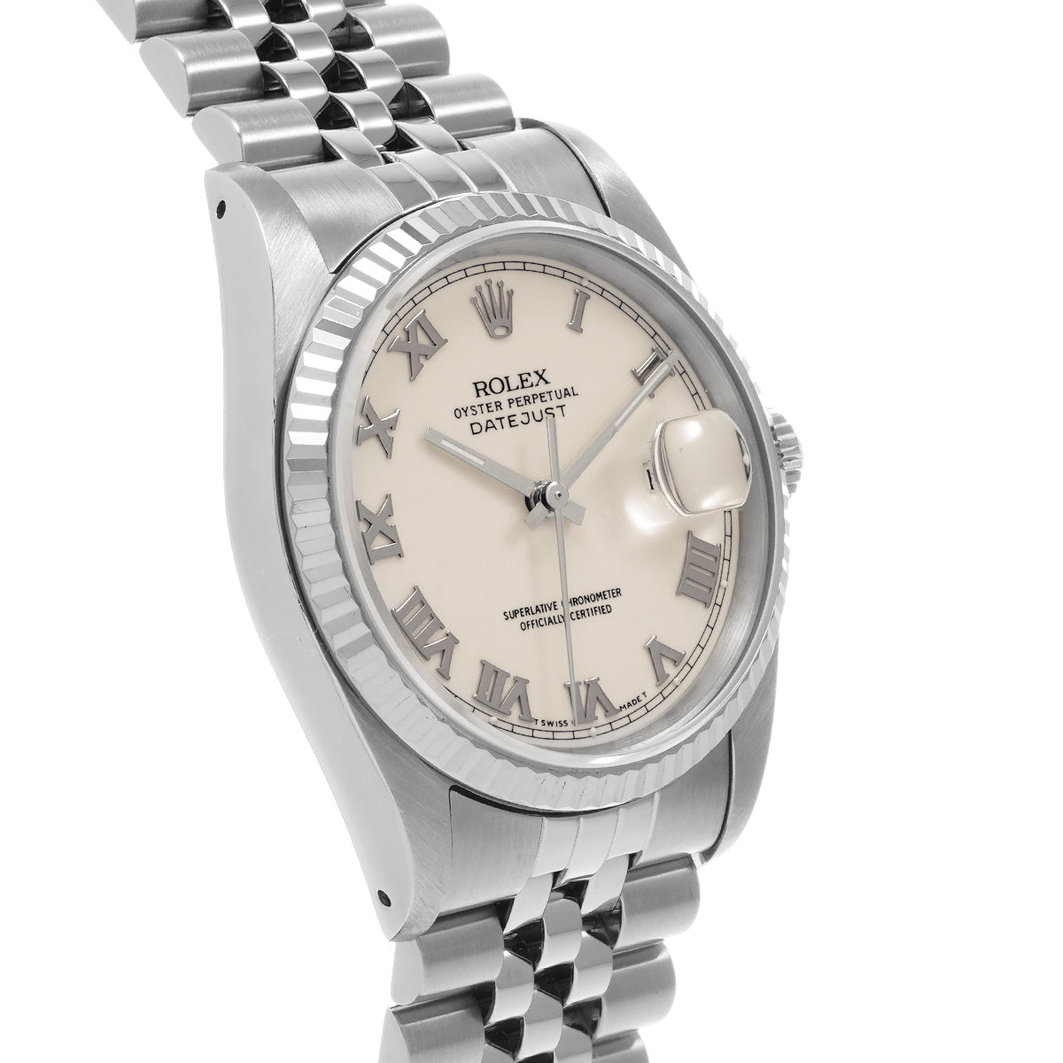 Datejust 16234 L (manufactured circa 1989) Ivory ROLEX Men's [Pre-Owned].