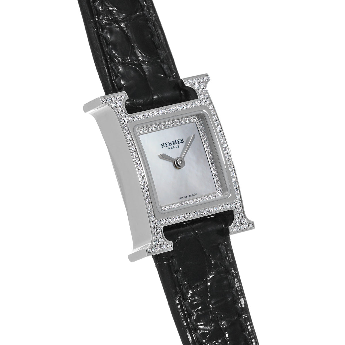 H watch HH1.132 White MOP HERMES Ladies [Pre-owned].