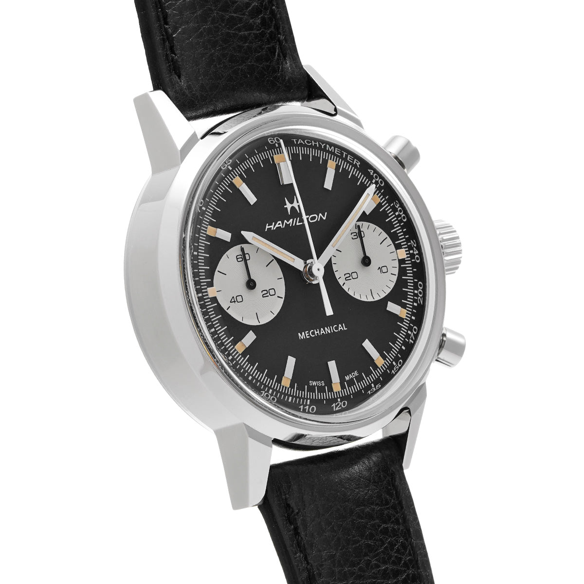 American Classic Intramatic Chronograph H H38429730 Black/Silver HAMILTON Men's [Pre-Owned]