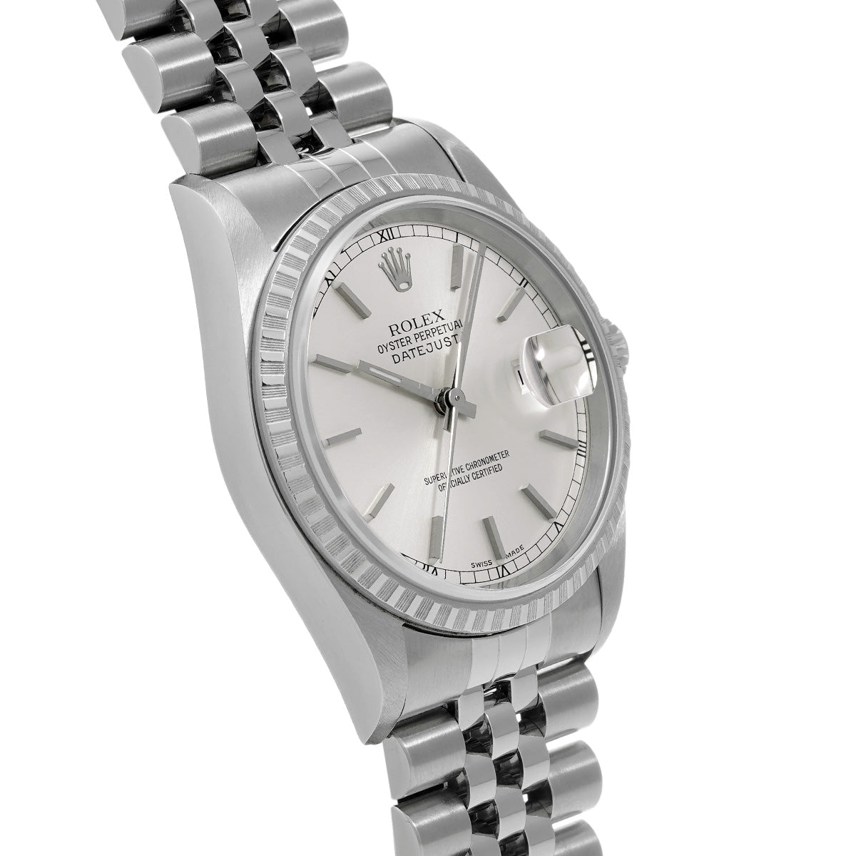 DATE JUST 16220 K (made around 2002) Silver ROLEX Men's [Pre-owned].