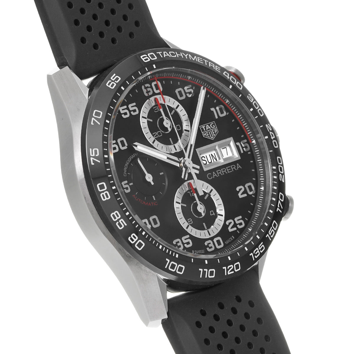 CARRERA Calibre 16 Chronograph Day Date CBN2A1AA.FT6228 Black TAG HEUER Men's [Pre-Owned].