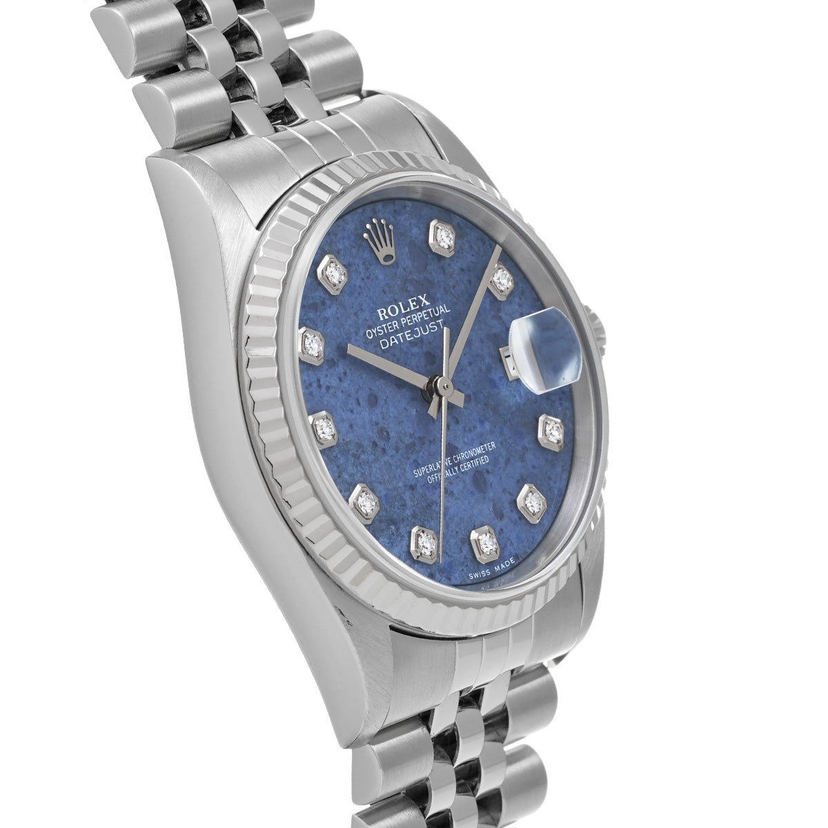 DATE JUST 16234G K (made around 2002) Sodalite/Diamond ROLEX Men's [Pre-Owned].