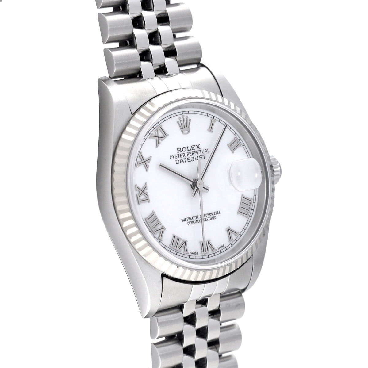 DATE JUST 16234 Y (made around 2002) White ROLEX Men's [Pre-Owned].