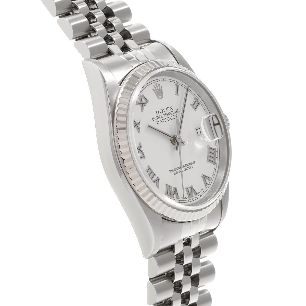 DATE JUST 16234 P (made around 2000) White ROLEX Men's [Pre-Owned].