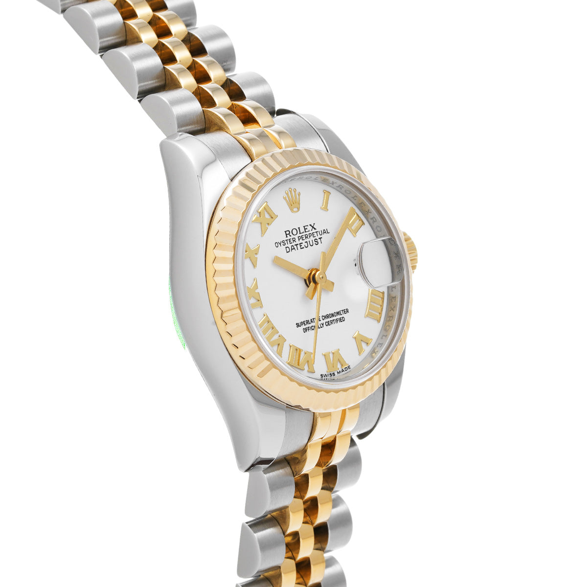 DATE JUST 179173 Random Serial White ROLEX Ladies [Pre-Owned].