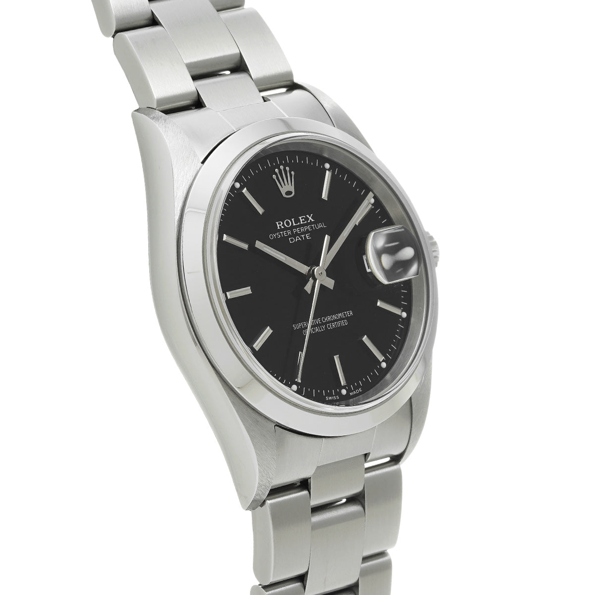 Oyster Perpetual Date 15200 P (made around 2000) Black ROLEX Men's [Pre-Owned].