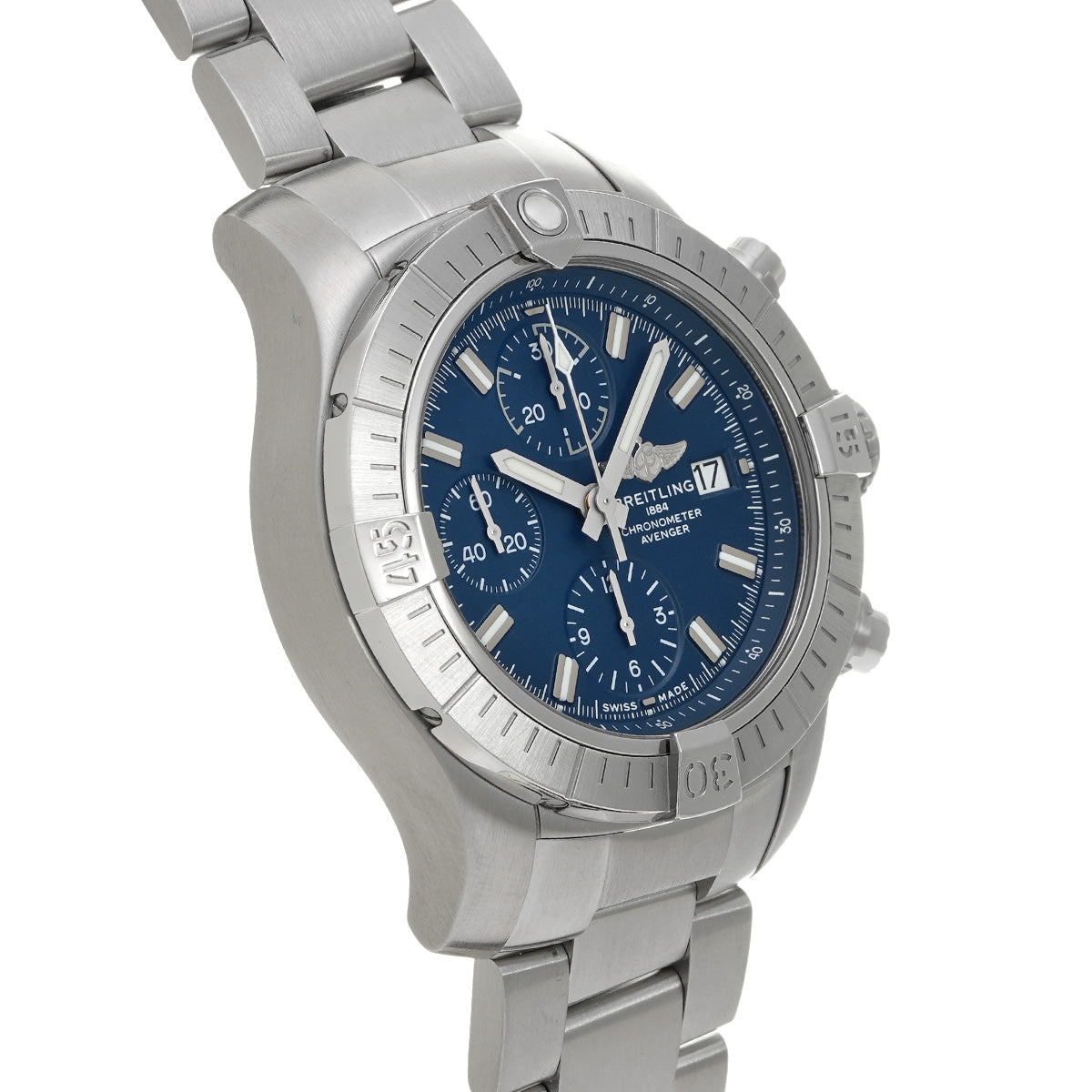 Avenger Chronograph 43 A13385101C1A1 Blue BREITLING Men's [Pre-Owned].