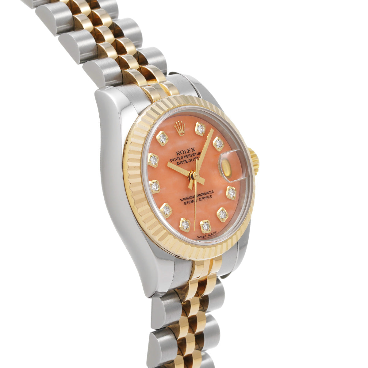 DATE JUST 179173OPG D (made around 2005) Pink Opal/Diamond ROLEX Ladies [Pre-Owned].