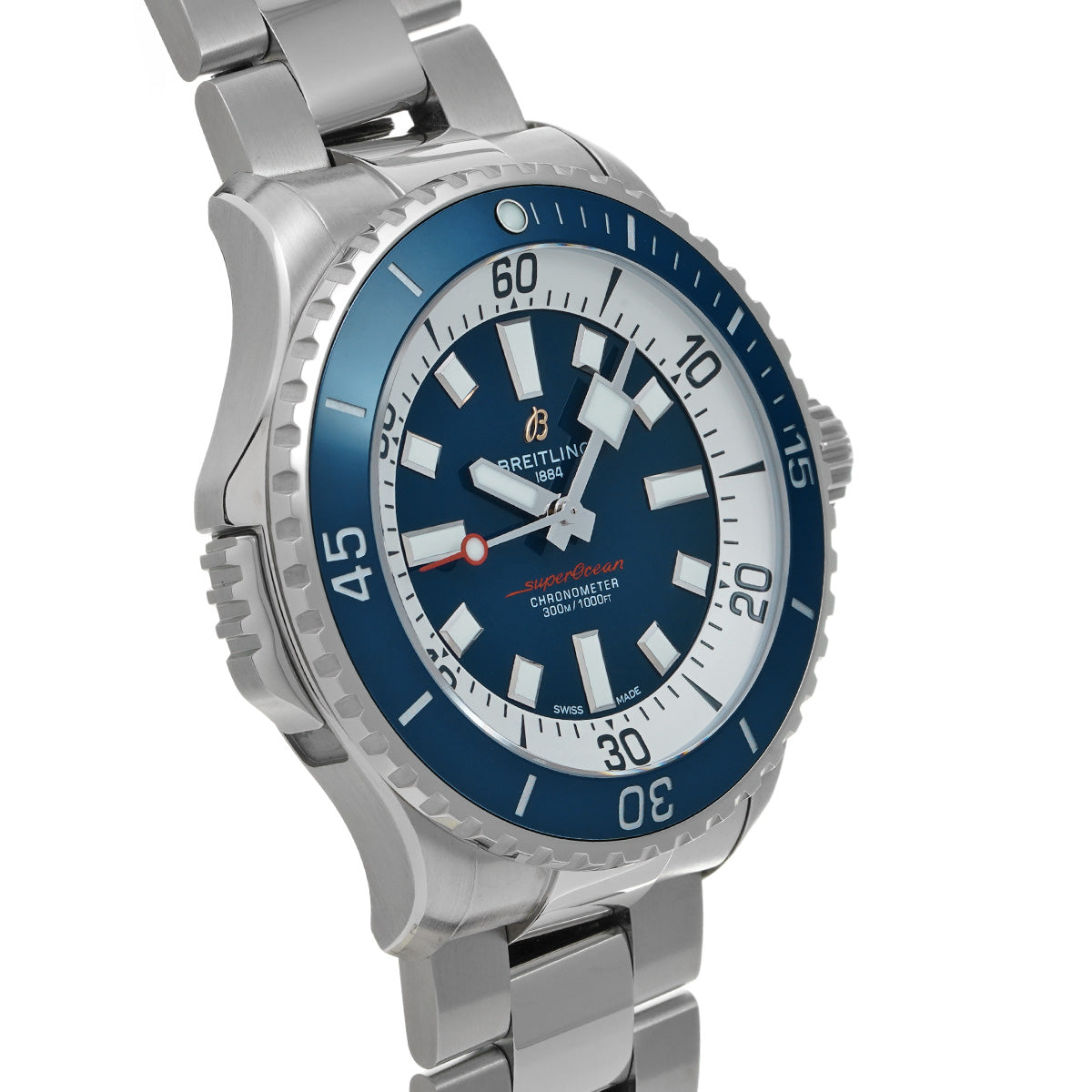 Super Ocean Automatic 46 A17378E71C1A1 Blue BREITLING Men's [Pre-Owned].