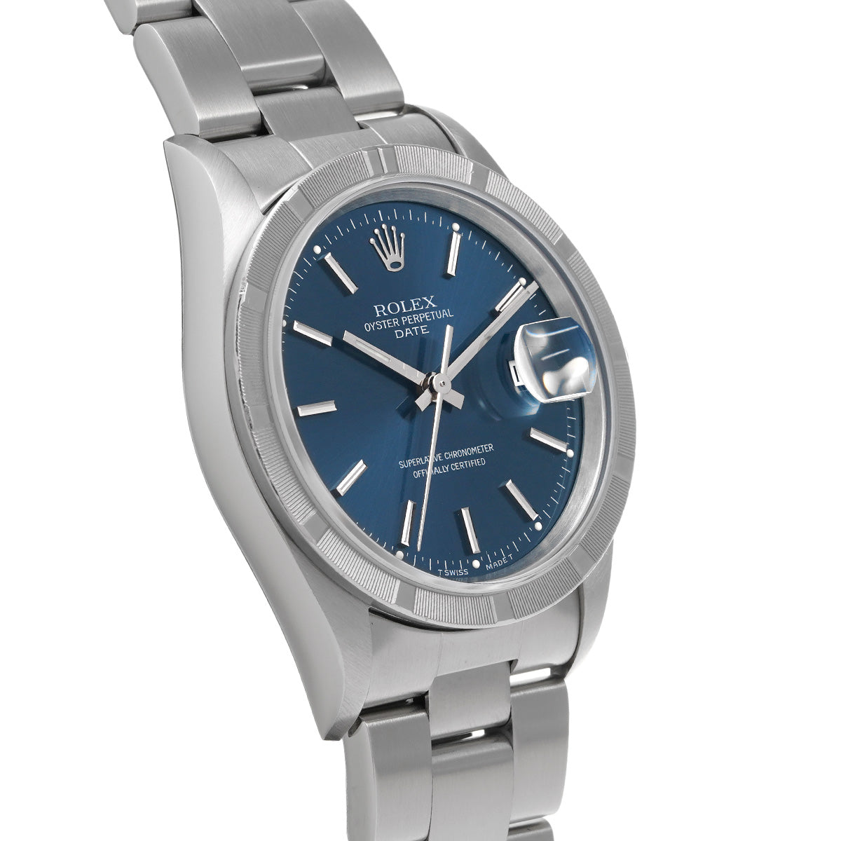 Oyster Perpetual Date 15210 U (manufactured circa 1997) Blue ROLEX Men's [Pre-Owned].