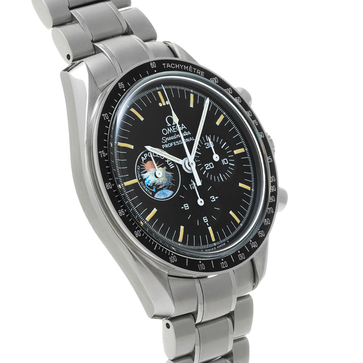 Speedmaster Professional Moon Watch Apollo 13 25th Anniversary 3595.52 Black OMEGA Men's [Pre-Owned].