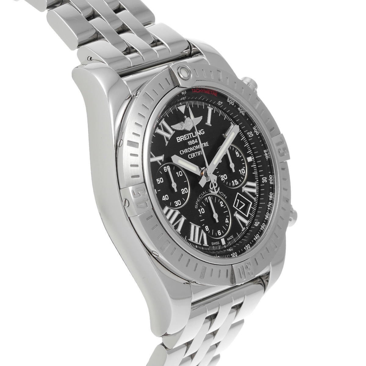 Chronomat JSP Roman index AB0115111B2A1 Black BREITLING Men's [Pre-Owned].