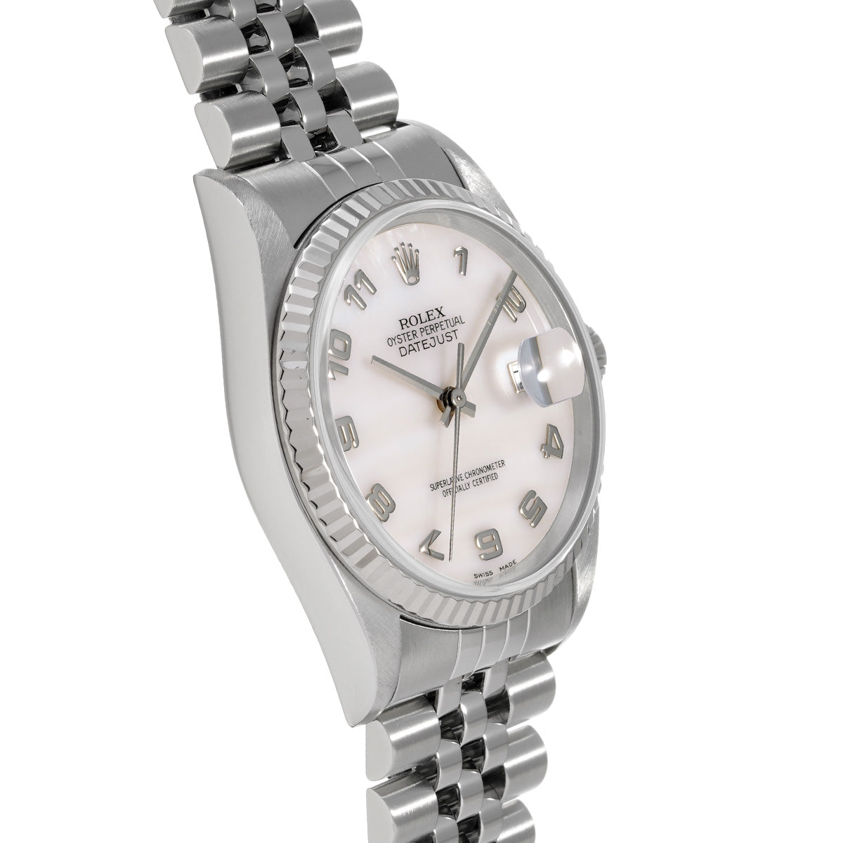 DATE JUST 16234NA A (manufactured circa 1999) White MOP ROLEX Men's [Pre-Owned].