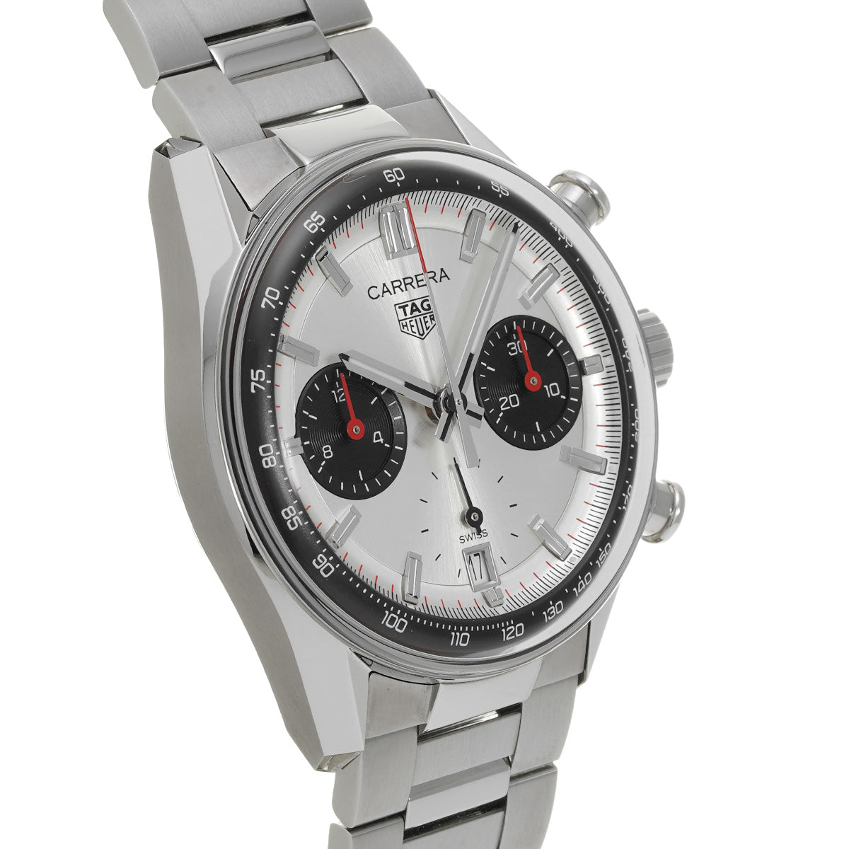 CARRERA Chronograph Calibre TH20-00 CBS2216.BA0041 Silver/Black TAG HEUER Men's [Pre-Owned]