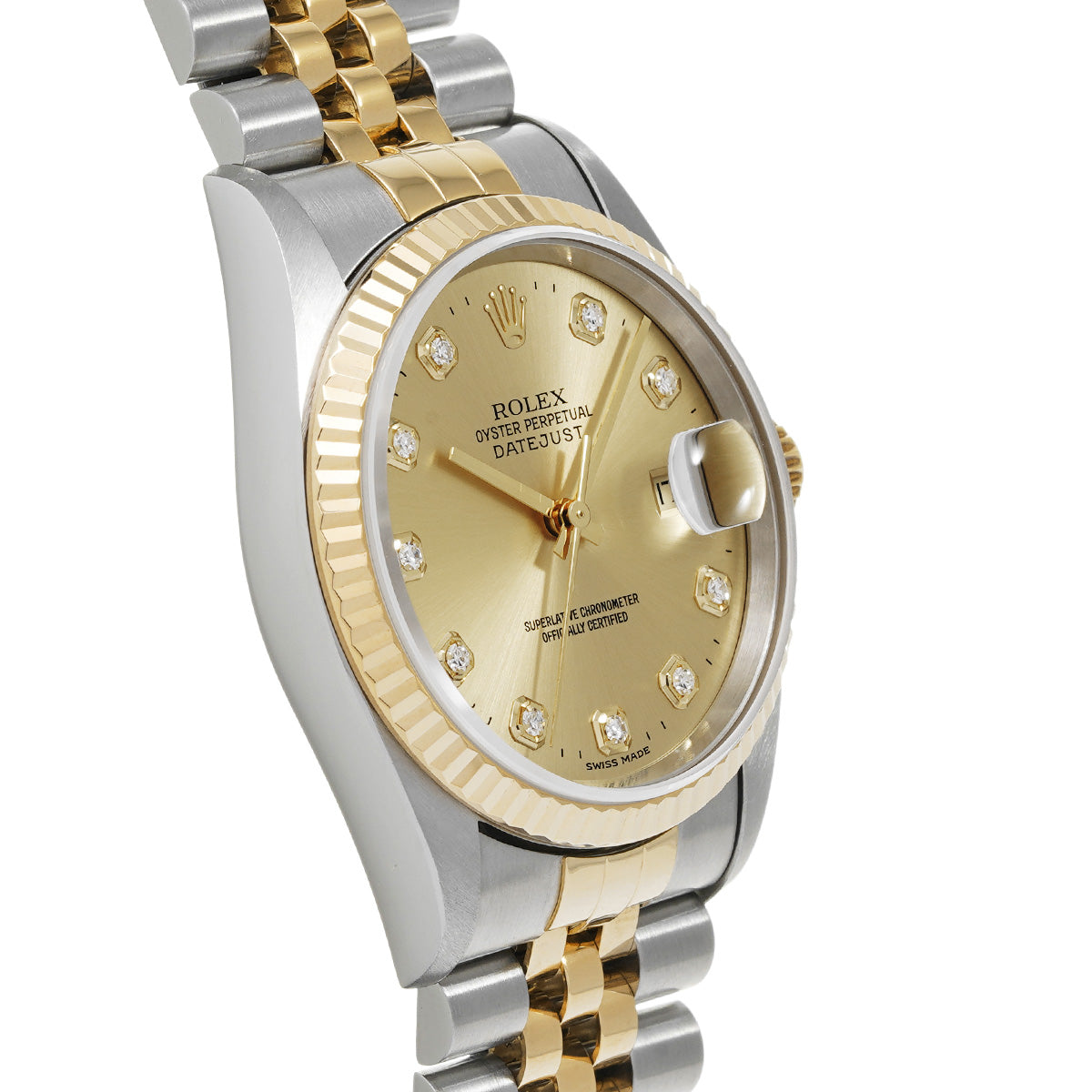 16233G Datejust W (made around 1995) Champagne/Diamond ROLEX Men's [Pre-Owned].